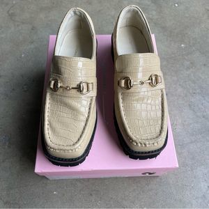 Intentionally blank croc loafers